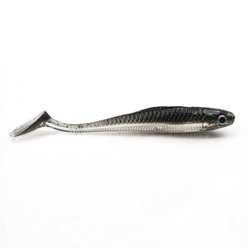 T-Tail Frog Soft Bait – Lifelike Frog-Style Swimbait-black-silver