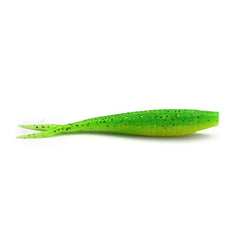 Threaded Fork Tail Soft Bait-green
